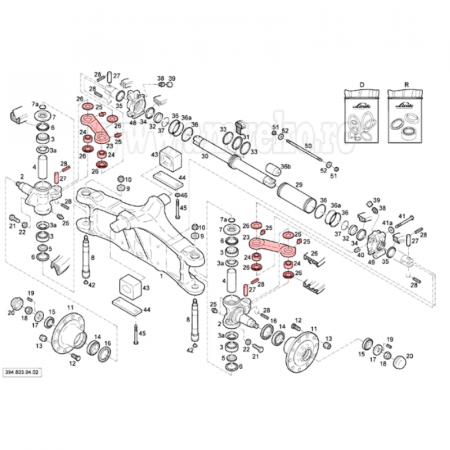 Steering rod kit Linde 394 until 2012 [1]