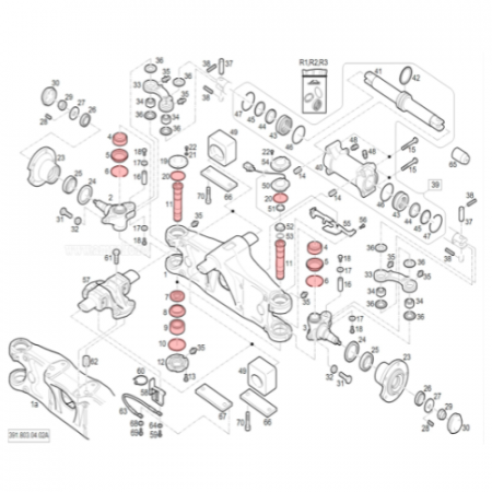 Steering system fuze repair kit - Linde 391 forklift (from series H2X391F50001)   [1]