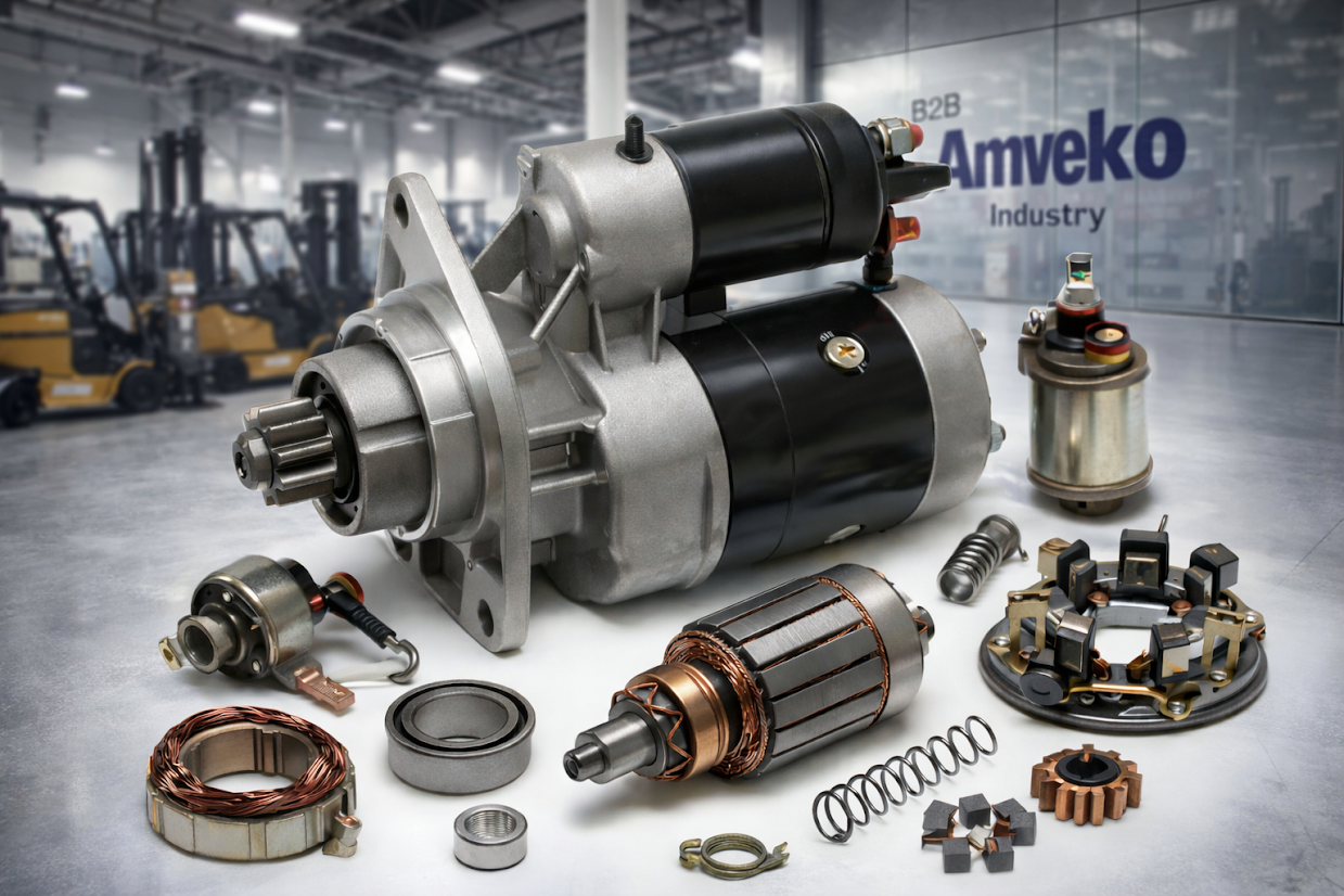 Electromotor stivuitor defect — perii, Bendix, rotor sau înlocuire? Ghid complet.