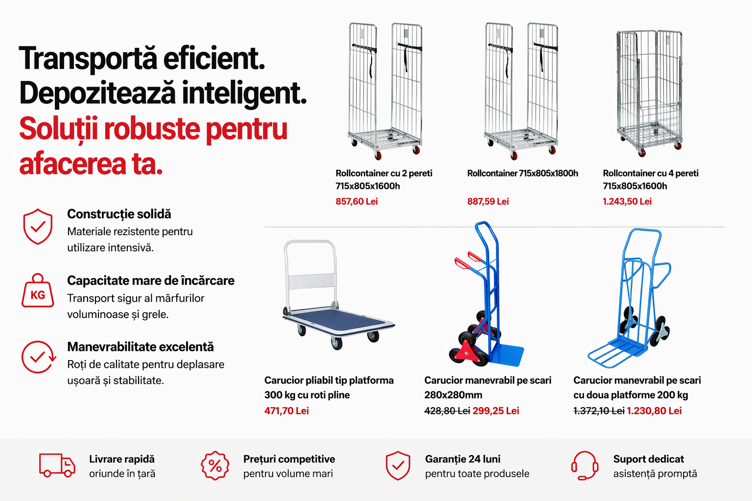 Echipamente transport marfă - Amveko Industry