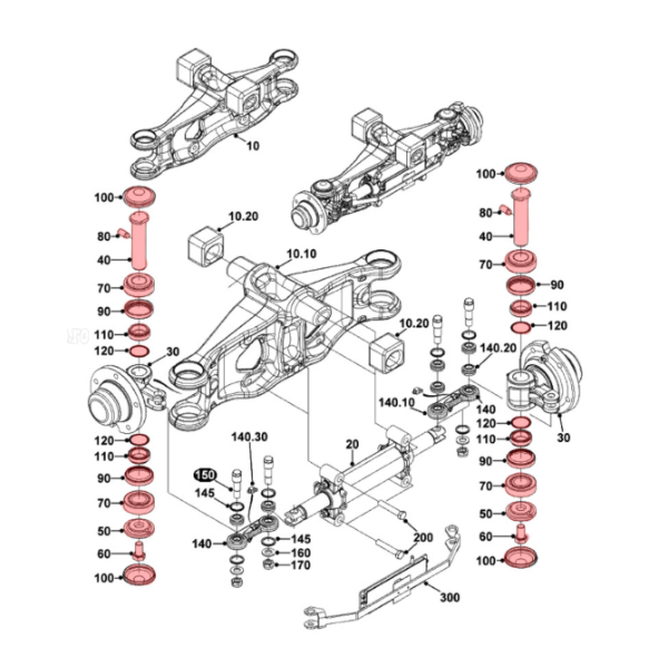 Kit ax fuzeta directie punte spate jungheinrich EFG316 - 320 dupa anul 2016 [2]