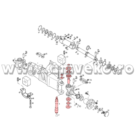 Kit ax fuzeta directie punte spate Linde 351-01 351-02 351-03 352 - tip punte 2 [2]