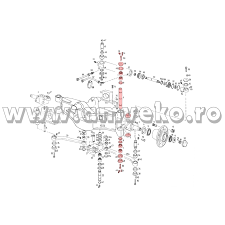 Kit ax fuzeta directie punte spate Linde 352-02 - punte tip 1 [2]