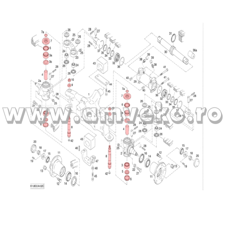 Kit reparatie fuzeta sistem directie Linde 351-03 351-05 - intre anii 1997-2003 [2]