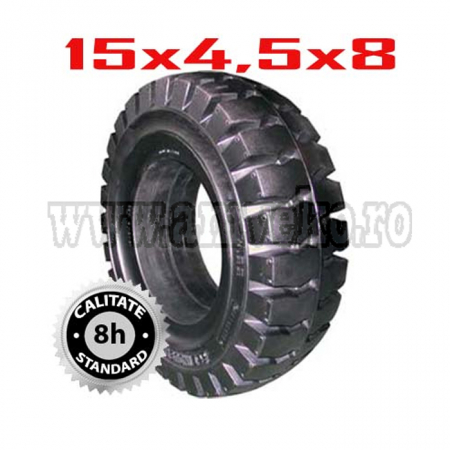 Anvelope stivuitor - Anvelopa plina standard cu click 15x4.5x8 - 10096492