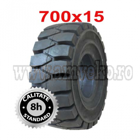 Anvelope pline superelastice - Anvelopa plina standard cu click 700x15 janta 5.50 - 10026508