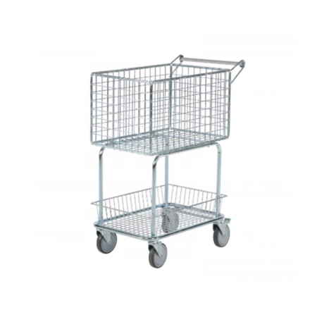 Carucioare tip platforma - Carucior cu doua platforme si sistem de franare - 715x415 mm