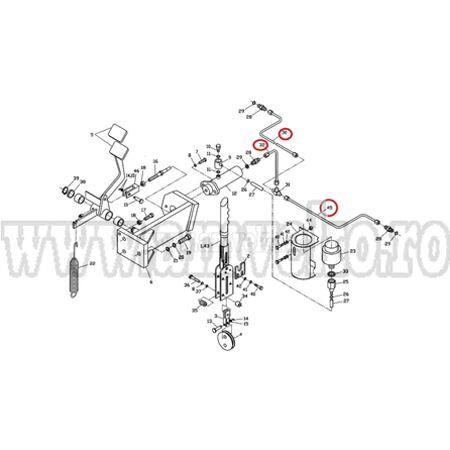 Sistem franare Balkancar - Conducta frana stanga stivuitor Balkancar ER638 ER640 - 10129553 - Amveko Industry