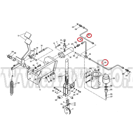 Sistem franare Balkancar - Conducta frana stanga stivuitor Balkancar ER638 ER640 - 10129556 - Amveko Industry