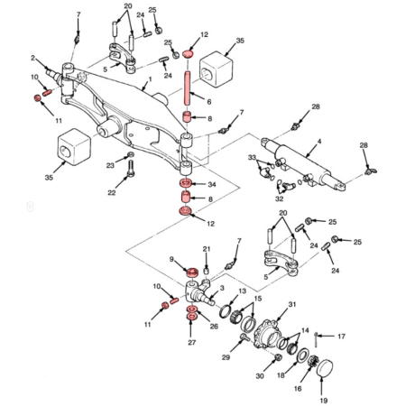 Kit ax fuzeta punte spate Hyster E001 - 10197225 [1]