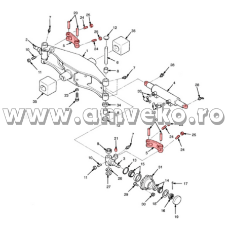 Kit bieletă direcție Hyster E001 - Amveko Industry [1]
