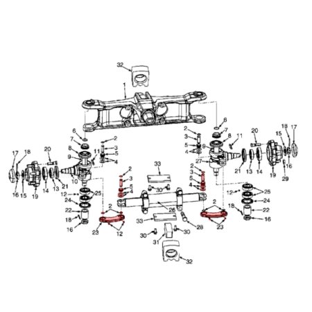 Piese stivuitoare - Kit bieleta directie punte spate Hyster F001