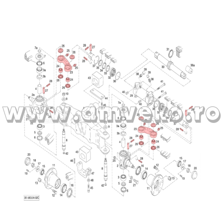 Piese stivuitoare - Kit bieleta directie punte spate Linde 351-04 351-05