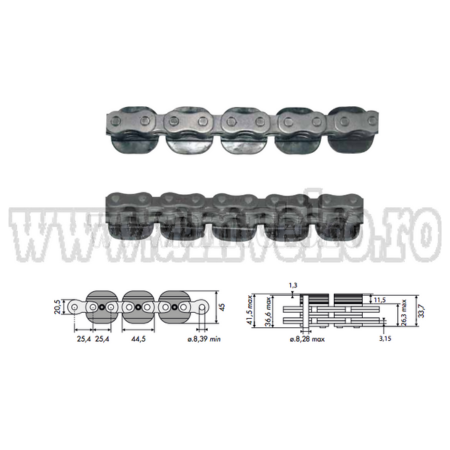 Tip 392 - Lant lateral catarg stivuitor Linde 392, 393, 351, H25D-03 - 10075996