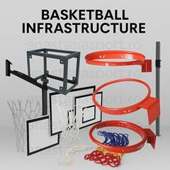 Basketball infrastructure: boards, rings, consoles
