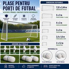 Plase porti fotbal si minifotbal 7.32x2.44, 5x2, 3x2 m