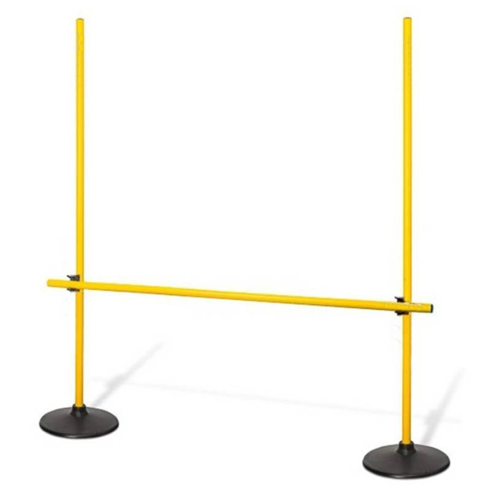 Sportech adjustable training hurdle 15–150 cm, 120 cm wide, with 2 rubber bases, 3 poles and 2 clips [3]