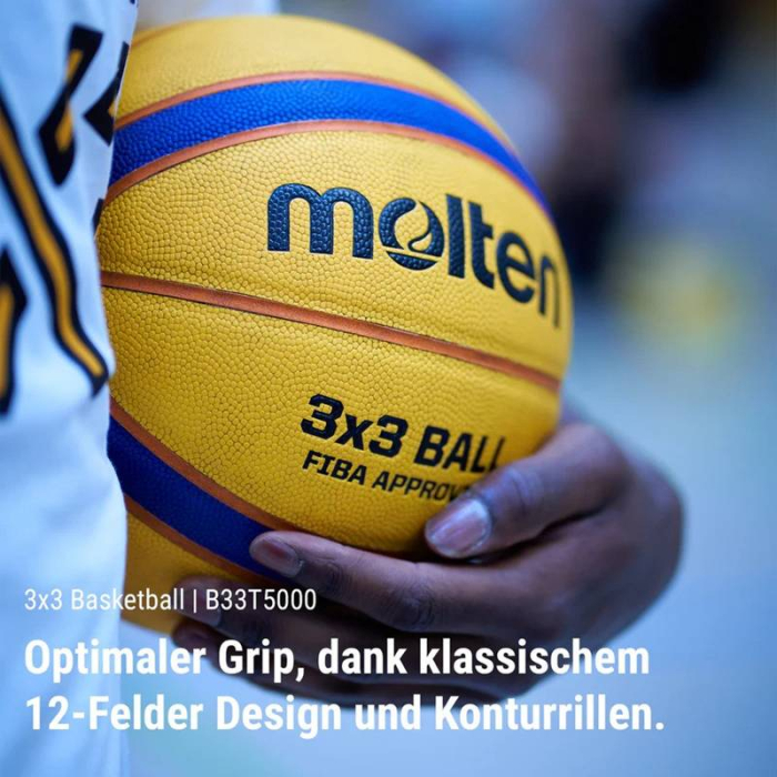 Set baschet 3x3 Molten B33T5000 FIBA Approved + pompa DHP21 + rucsac pentru minge [6]