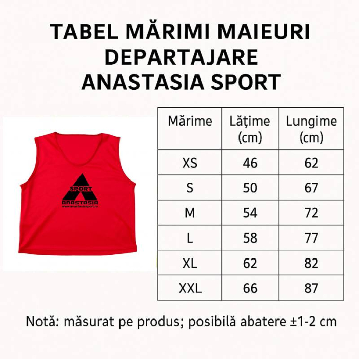 Set of 12 Training Bibs Anastasia Sport, Red [2]