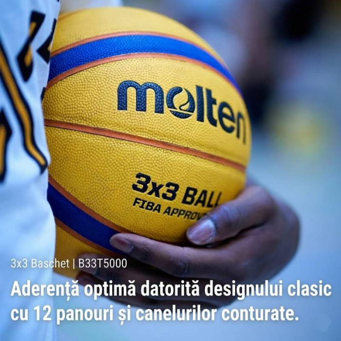 Set baschet 3x3 Molten B33T5000 FIBA Approved + pompa DHP21 + rucsac pentru minge [9]