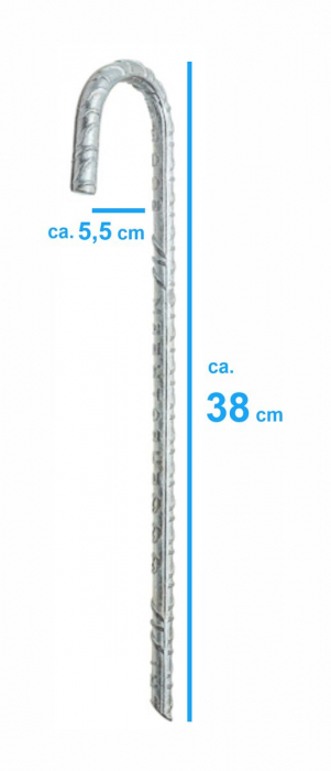 Ancora metalica Team Sport – XL 38 cm - Prindere porți fotbal [4]