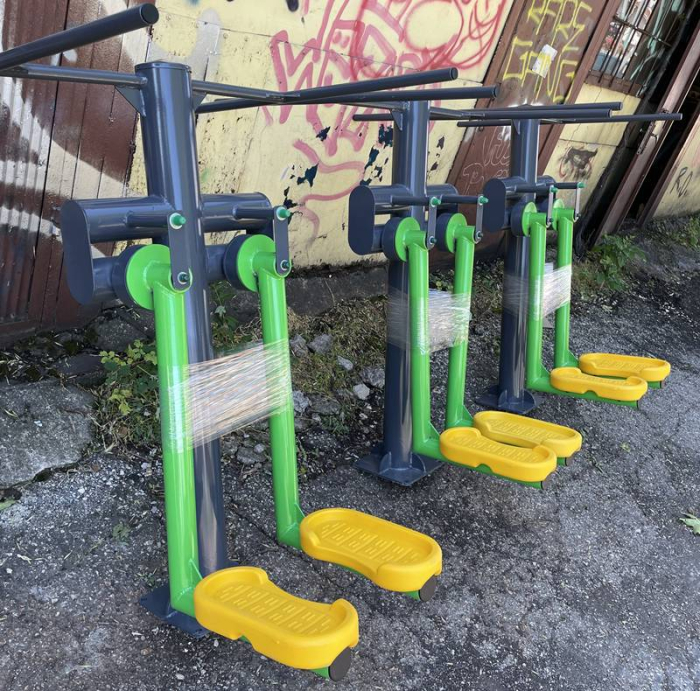 Aparat Fitness Outdoor Legs Machine, antrenament picioare si stretching, echipament cardio exterior [2]