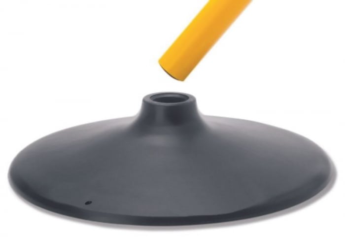 Rubber pole base - for rods ø 25 mm [2]