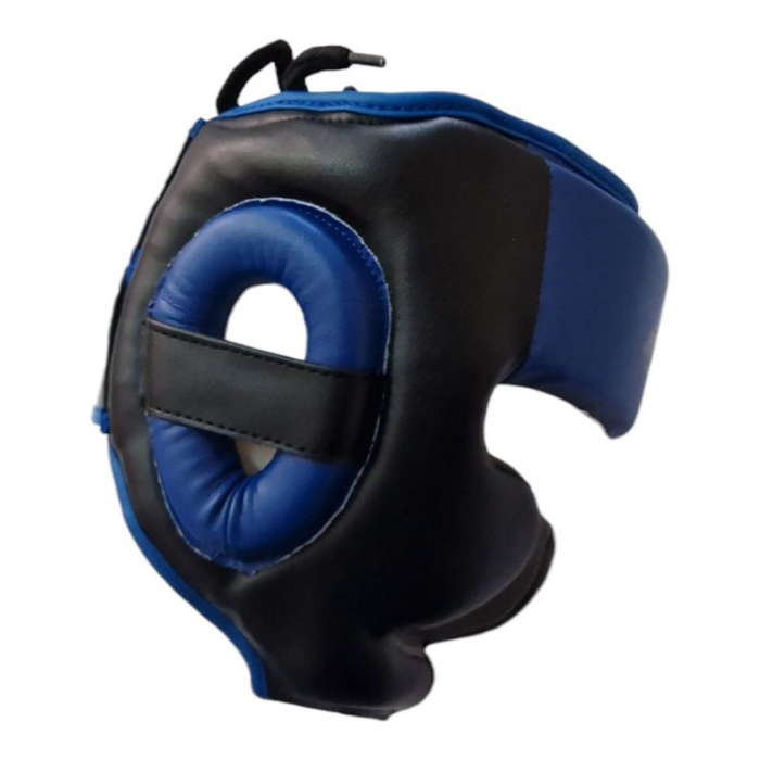 Casca box Anastasia Sport, piele naturala, marime M/L, culoare albastru cu negru [4]