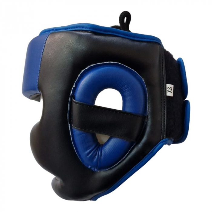 Casca box Anastasia Sport, piele naturala, marime M/L, culoare albastru cu negru [6]