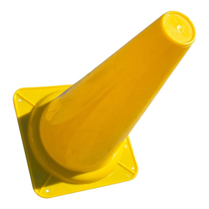 Con antrenament Sportech 30 cm, PVC flexibil, pentru coordonare si delimitare teren, galben sau rosu [4]