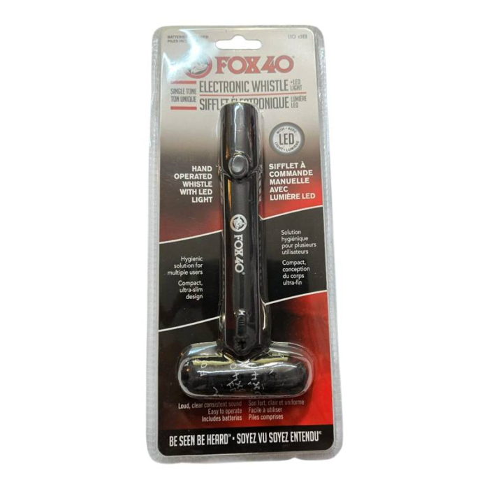 Fluier electronic Fox 40 cu lumină LED – 110 dB, design compact, baterii incluse [3]