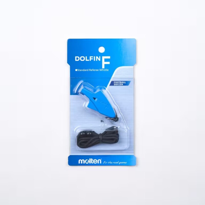 Fluier fotbal / handbal Molten Dolfin F RA0070, albastru, 124 dB, cu snur [2]