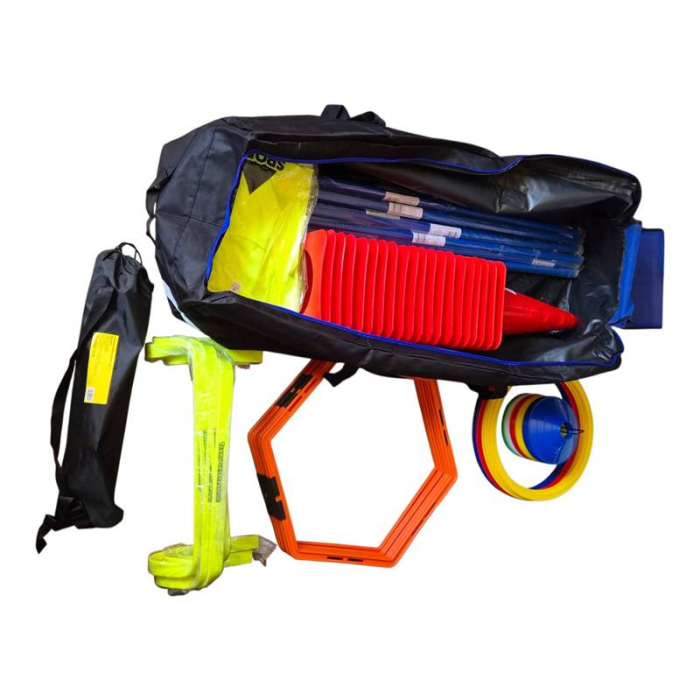 Anastasia Sport Complete Sports Training Kit for Agility, Coordination, Speed and Mobility, with Training Accessories, 12 Training Bibs and Carrying Bag [2]