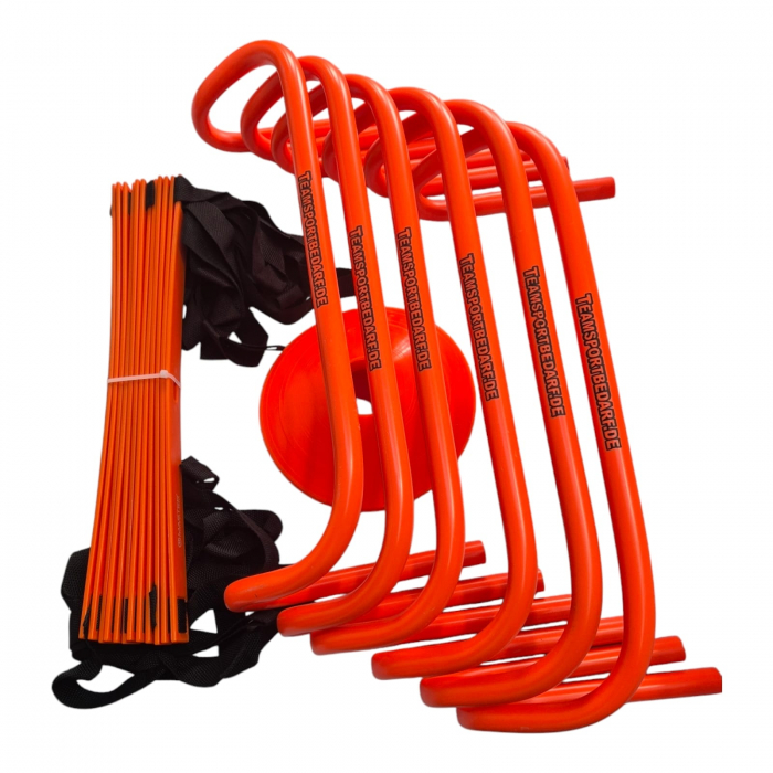 Kit / set antrenament economic: 6 obstacole, 12 copete, 1 scarita antrenament [4]