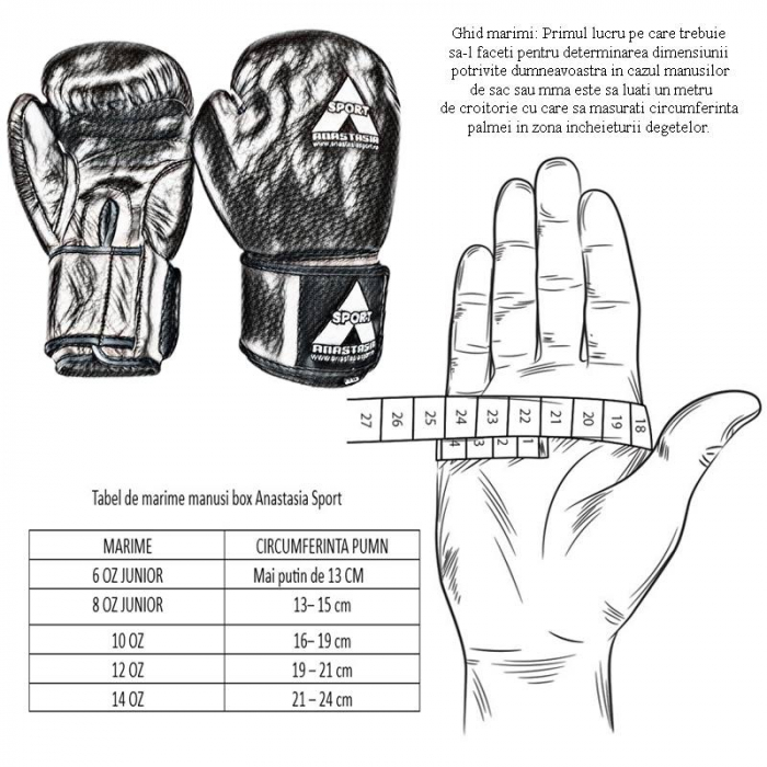 Anastasia Sport boxing gloves juniors, 6 OZ, blue black [2]