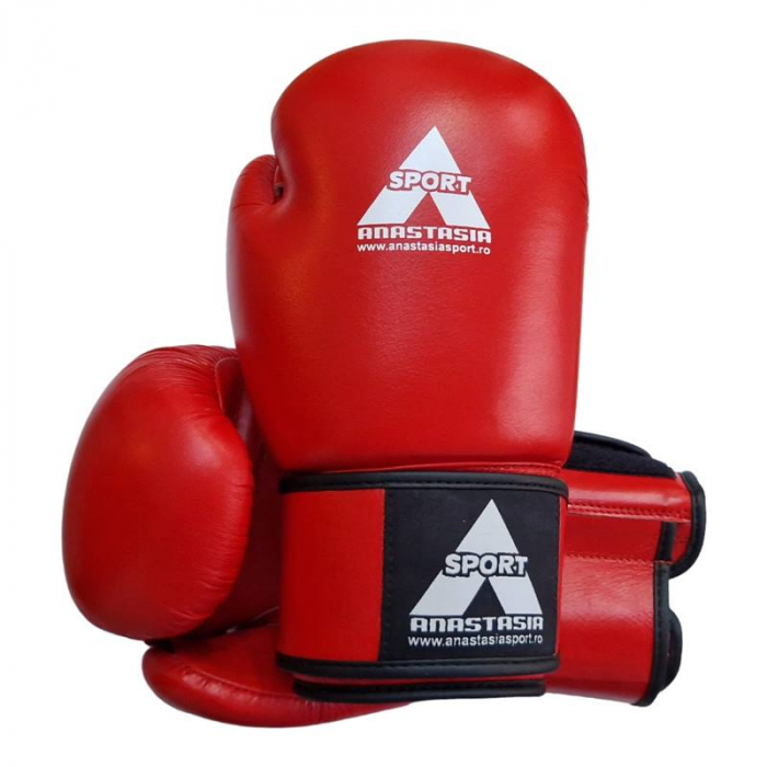 Anastasia Sport Professional Boxing Fight Gloves – Genuine Leather, Red, Training & Competition [7]