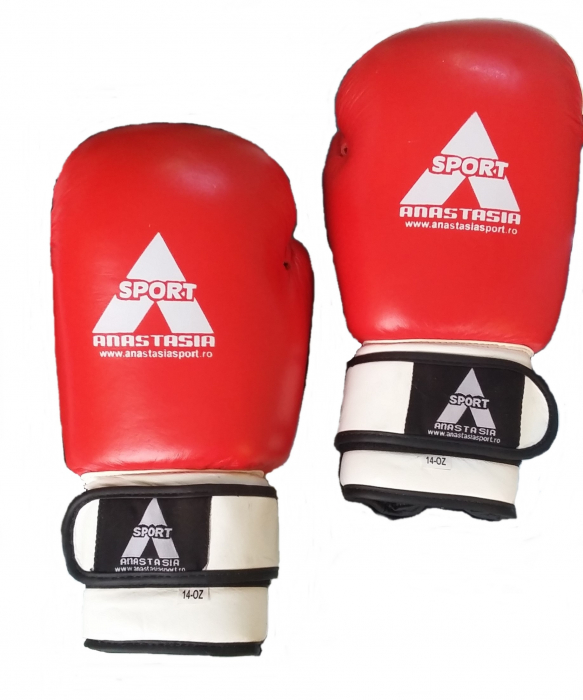 Manusi box lupta Anastasia, piele naturala, rosii, marime 10 OZ [6]