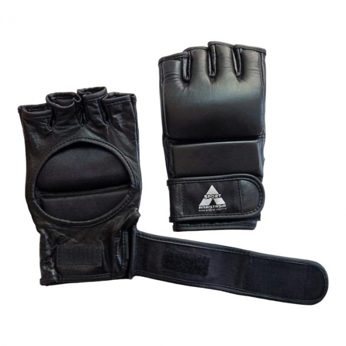 Manusi MMA Anastasia Sport piele naturala neagra, antrenament, marime L [12]