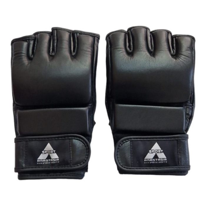 Manusi MMA Anastasia Sport piele naturala neagra, antrenament, marime L [11]