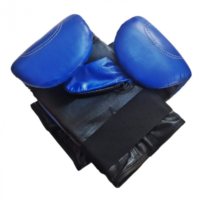 Anastasia Sport Punching Bag Gloves – Genuine Leather, Blue – For Boxing, Kickboxing, MMA [4]