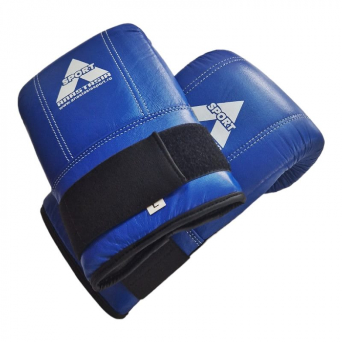 Anastasia Sport Punching Bag Gloves – Genuine Leather, Blue – For Boxing, Kickboxing, MMA [11]