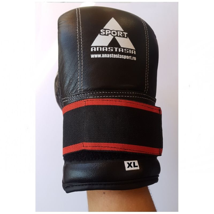 Manusi sac box Anastasia Sport piele naturala, negru, antrenament kick-box/MMA, marime M [8]