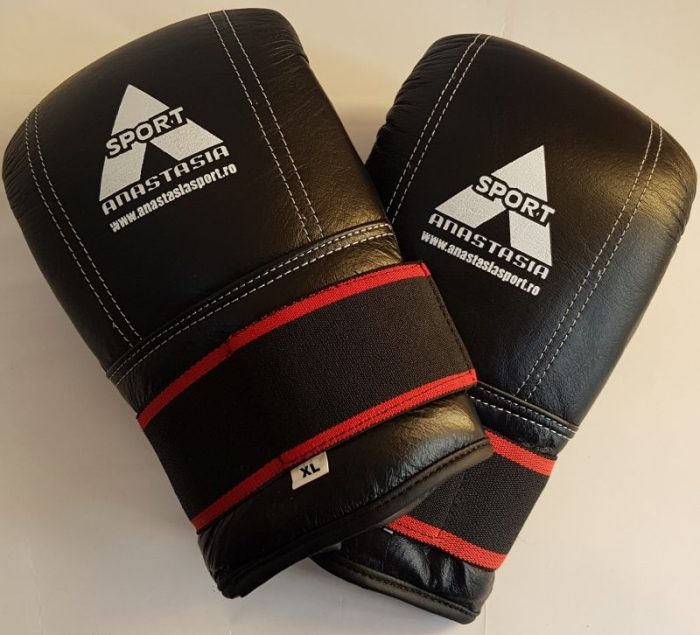 Manusi sac box Anastasia Sport piele naturala, negru, antrenament kick-box/MMA, marime M [10]