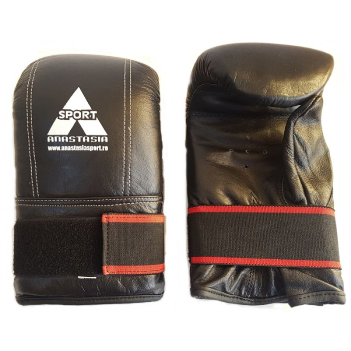 Manusi sac box Anastasia Sport piele naturala, negru, antrenament kick-box/MMA, marime M [4]