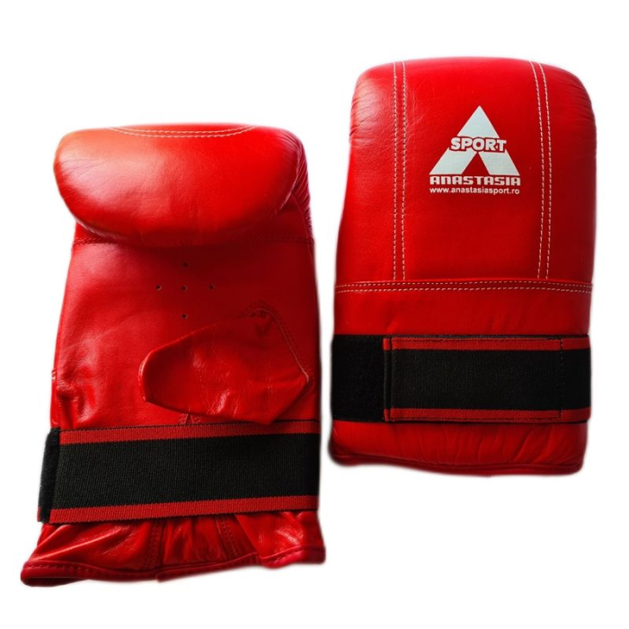 Anastasia Sport Punching Bag Gloves Natural Leather, Red, Kickboxing/MMA Training [8]