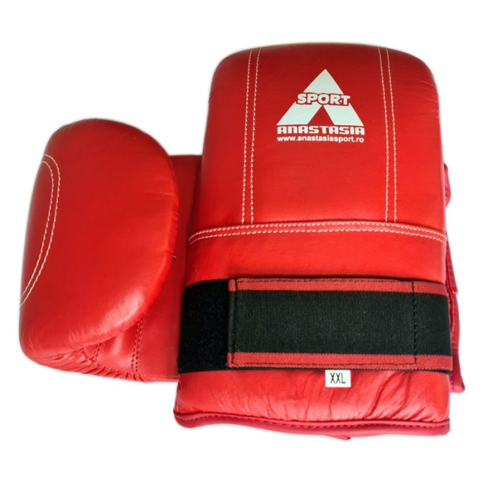 Anastasia Sport Punching Bag Gloves Natural Leather, Red, Kickboxing/MMA Training [6]