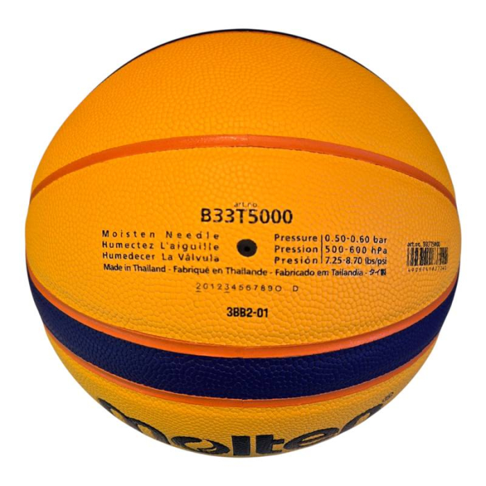 Set cadou baschet 3x3 Molten B33T5000 – minge aprobata FIBA + pompa + rucsac + ambalare sarbatori [9]