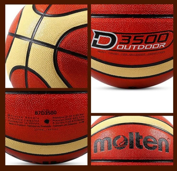 Molten B6D3500 basketball size 6, special outdoor, orange with yellow [4]
