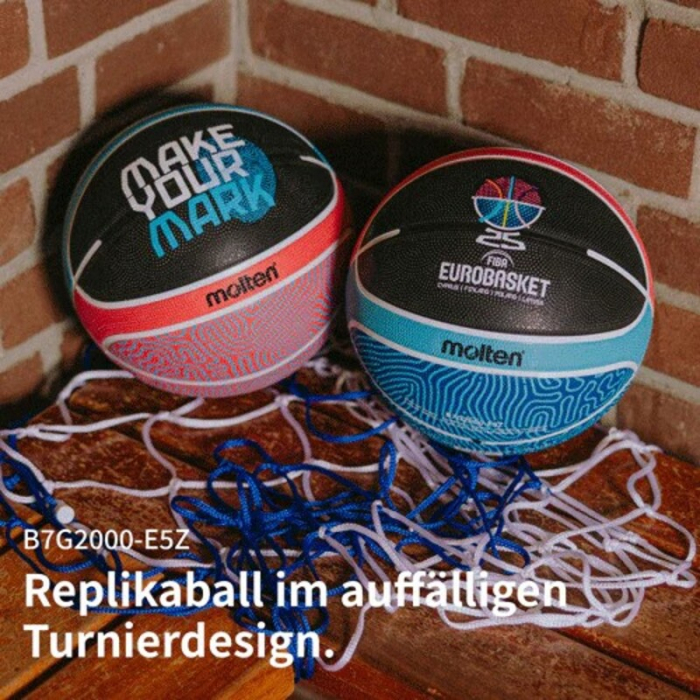 Molten Basketball B7G2000, FIBA Approved, Size 7, EuroBasket 2025 Edition [2]