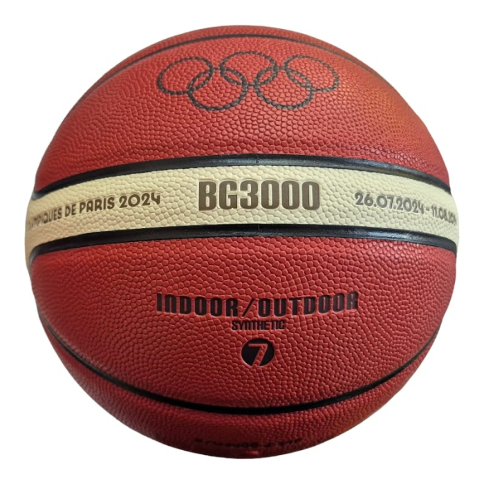 Minge baschet Molten B7G3000 Paris 2024, marimea 7, indoor/outdoor, PVC rezistent, pentru scoala si liceu [7]